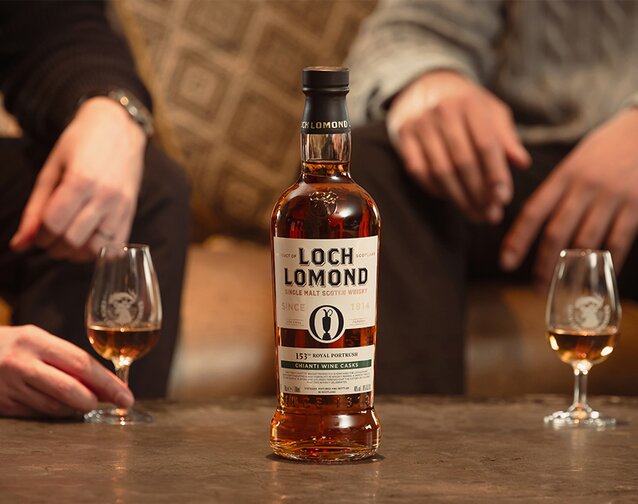 A bottle of Loch Lomond Open Special Edition 2025 Whisky