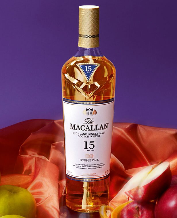 A bottle of The Macallan 15yo Double Cask