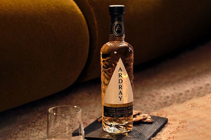 A glass of Ardray whisky