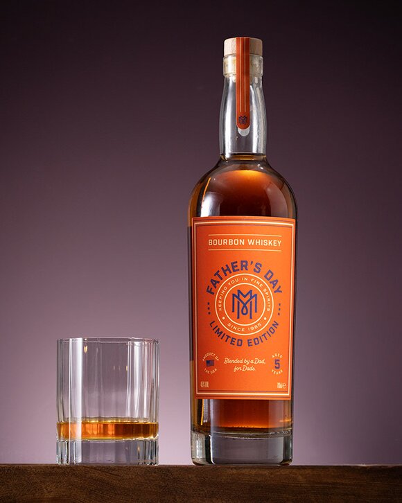 Father's Day Blended Bourbon Whiskey Bottle
