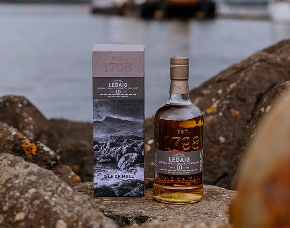 Bottle of Ledaig 10 Year Old with presentation box