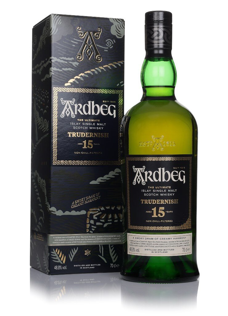 A bottle of Ardbeg Trudernish 15 Year Old.