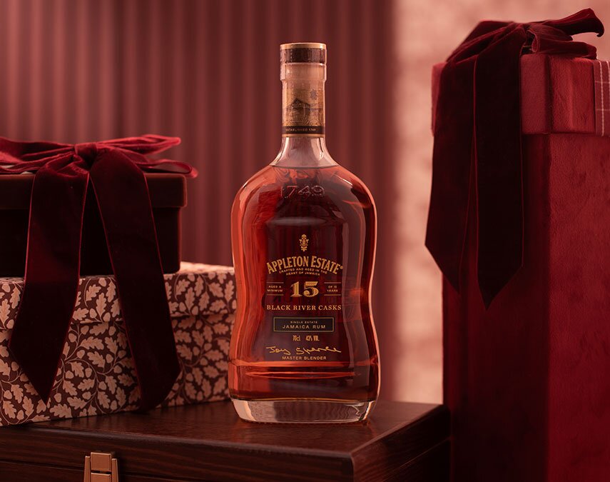 A bottle of Appleton Estate 15 Year Old Black River Casks