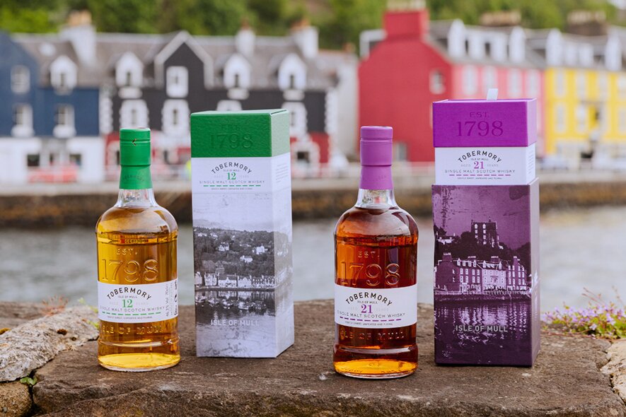 A bottle of Tobermory 12 and 21 Year Old 