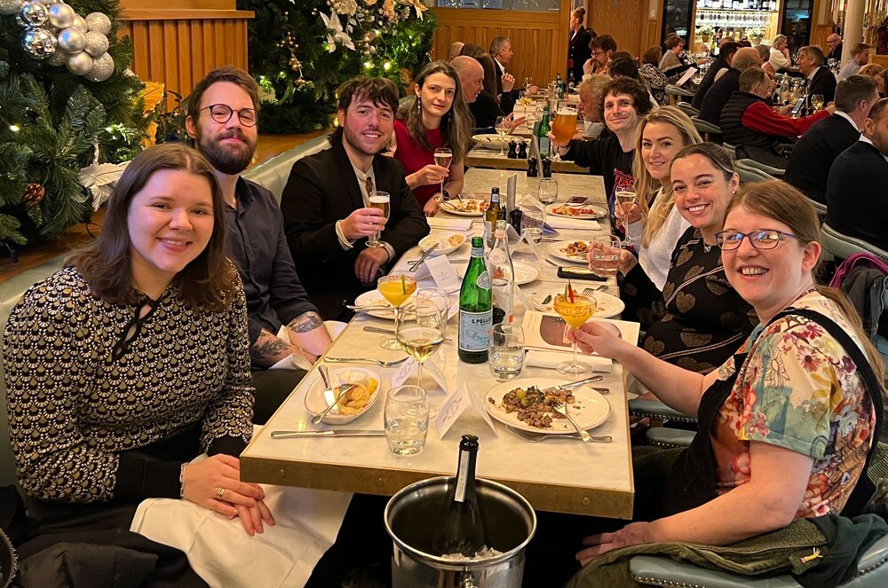 Master of Malt marketing team Christmas dinner