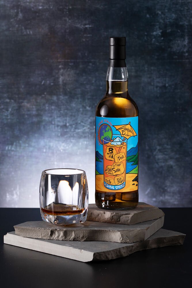 Fielden The Heart Cut whisky with glencairn glass