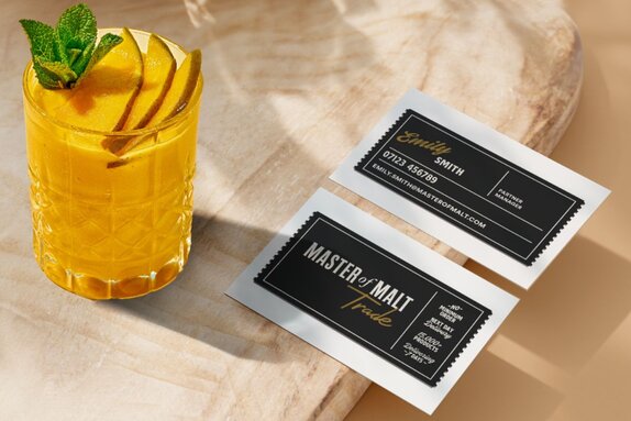 Master of Malt Trade business cards
