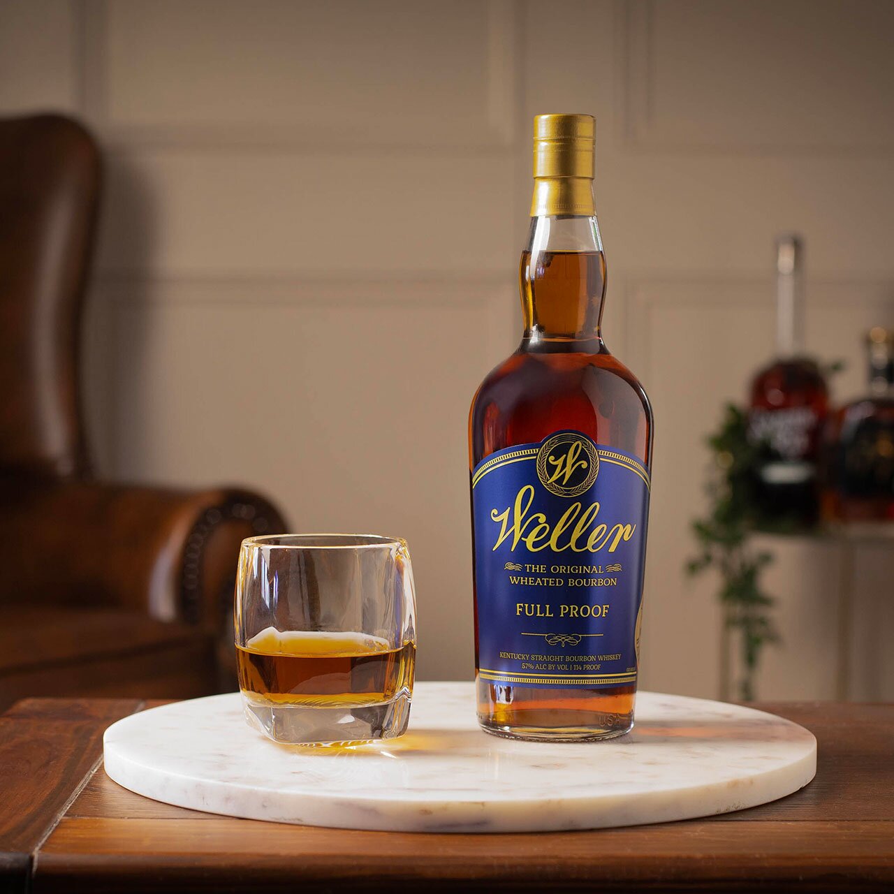 A bottle of W.L. Weller Full Proof (Barrel 409).