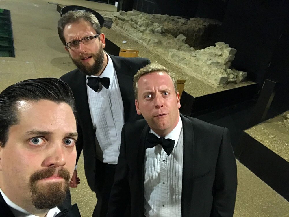 Master of Malt's Ben, Justin & Tom underground during an awards ceremony