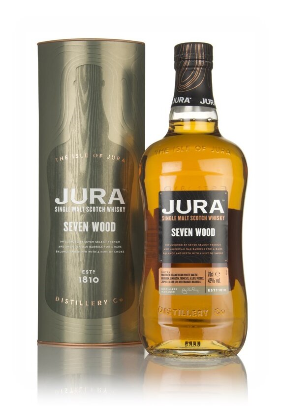 A bottle of Jura Seven Wood