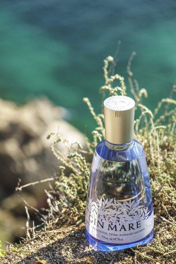 A bottle of gin mare
