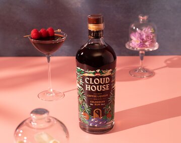 A bottle of Cloud House Colombian Cold Brew Coffee Infused Rum.