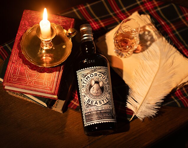 A bottle of Timorous Beastie whisky.