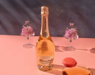 A bottle of Perrier-Jouët Blanc de Blancs Formafantasma.