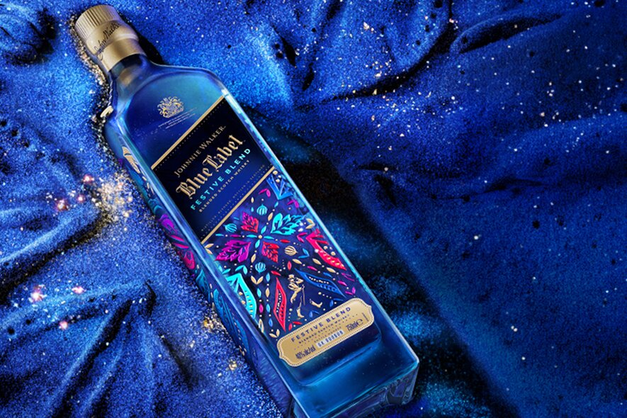 A bottle of Johnnie Walker Festive Edition
