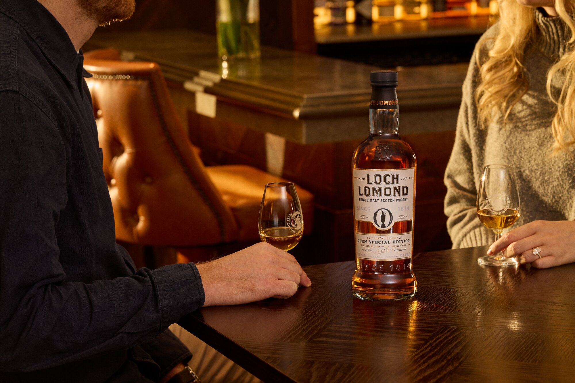 A bottle of Loch Lomond Open Special Edition 2026 Whisky