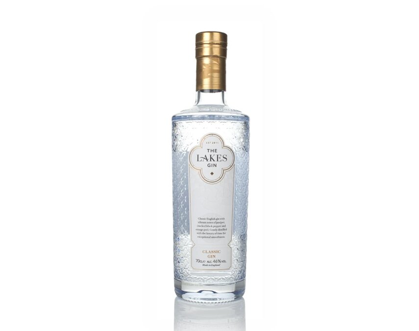 A bottle of The Lakes Classic Gin
