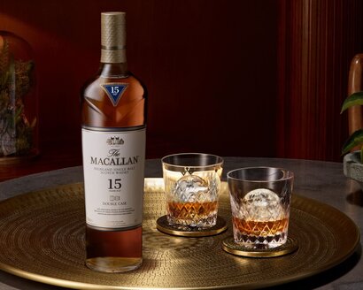 A bottle of The Macallan 15yo Double Cask