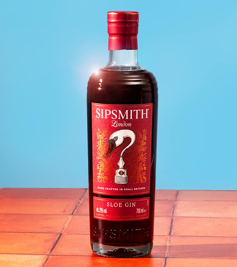 A bottle of Sipsmith Sloe Gin.