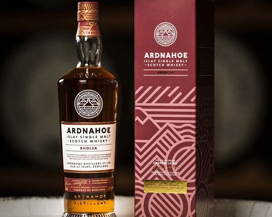 A bottle of Ardnahoe Bholsa