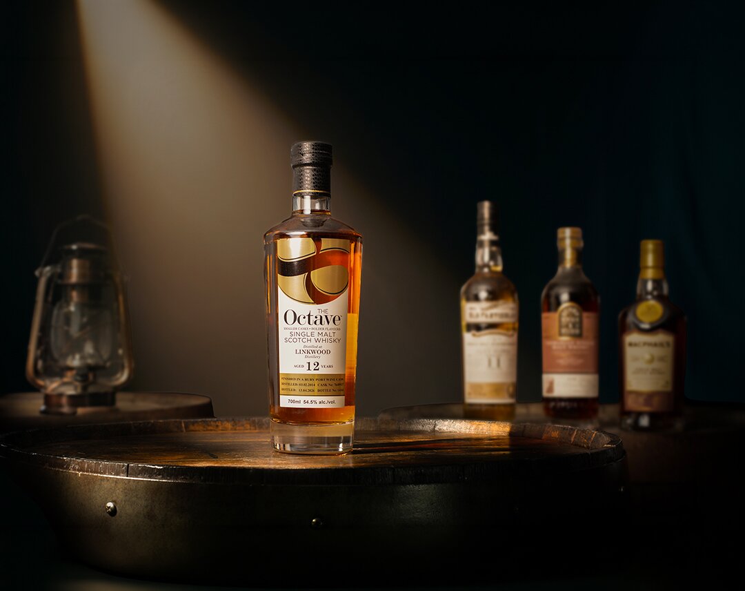 A bottle of Linkwood 12 Year Old 2014 
(cask 7650437) Palo Cortado Cask 
The Octave (Duncan Taylor) 