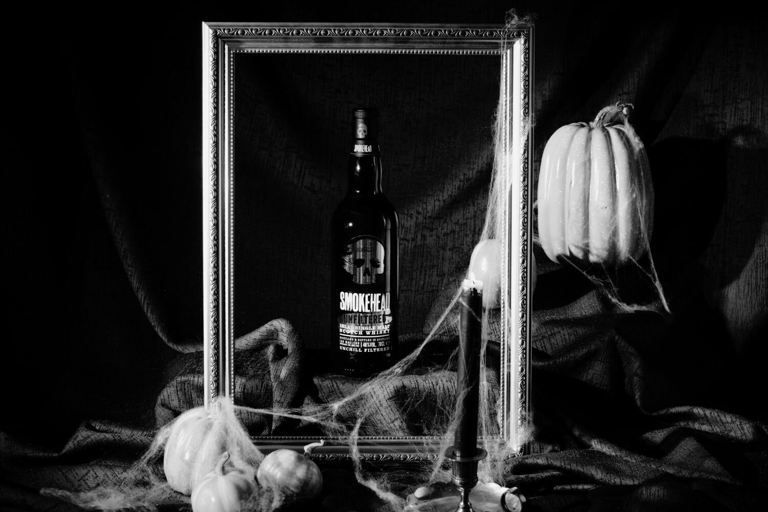 A bottle of Smokehead Unfiltered