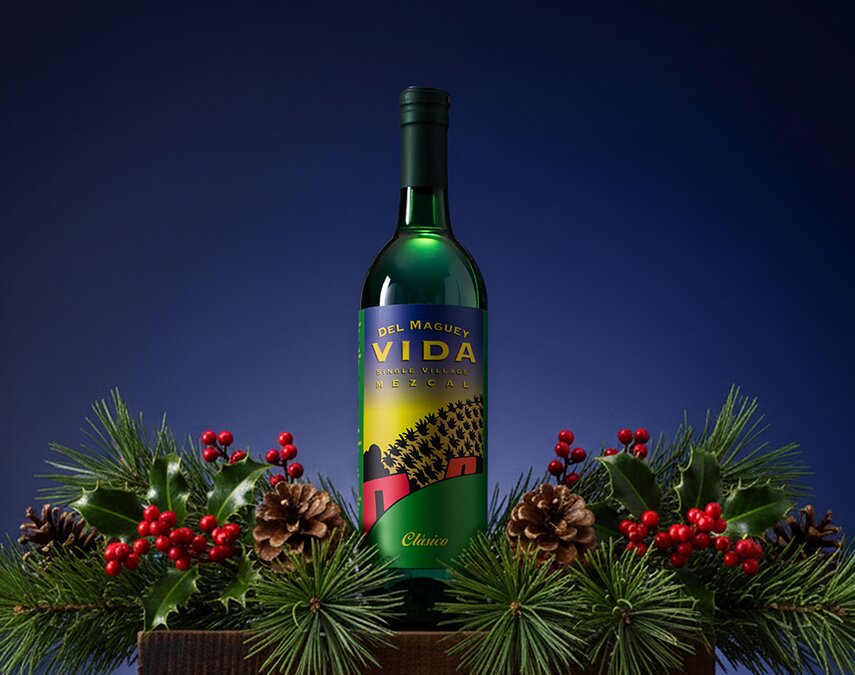 A bottle of Del Maguey Mezcal Vida