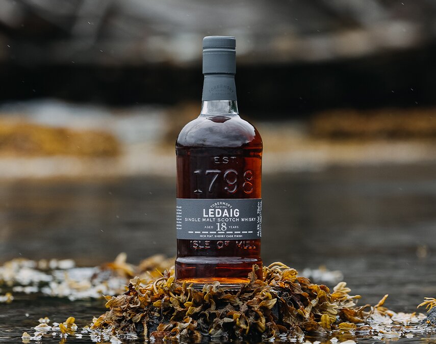 A bottle of Ledaig 18 Year Old.