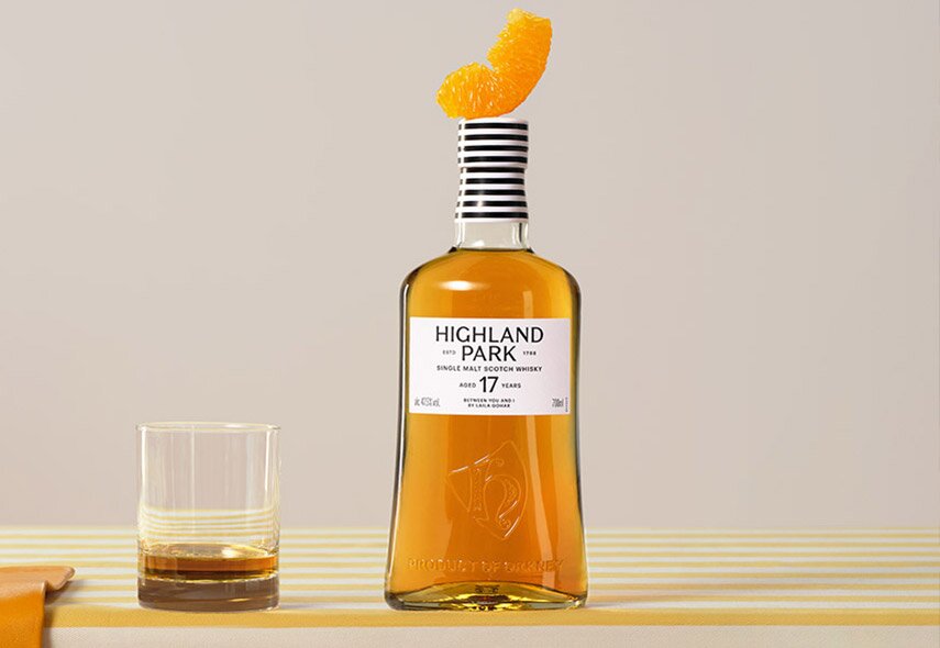 A bottle of Highland Park 17 Year Old Between You and I by Laila Gohar