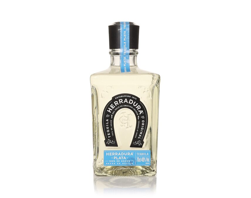 A bottle of Herradura Plata Tequila