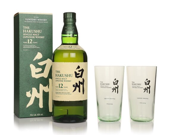 Hakushu 12 Year Old and 2 glasses 