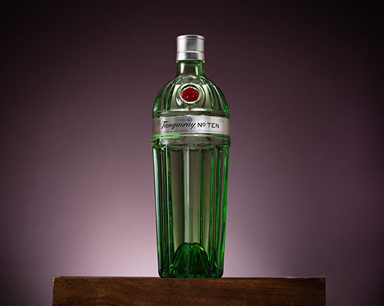 A bottle of Tanqueray No. Ten