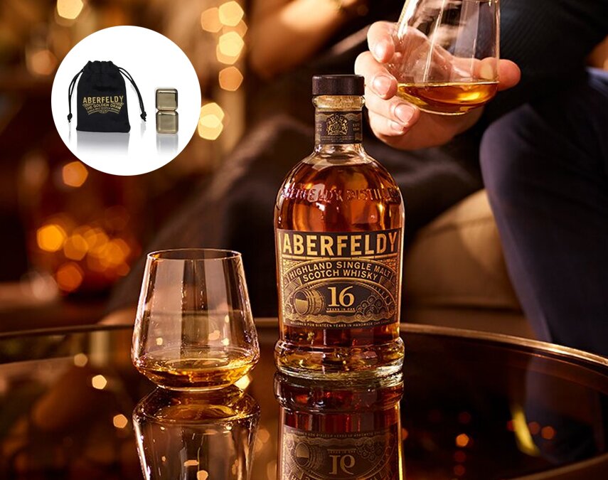 A bottle of Aberfeldy 16 Year Old.