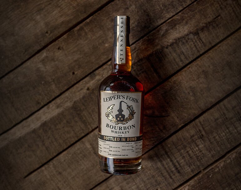A bottle of Leiper's Fork Bottled in Bond Bourbon