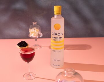 A bottle of Cîroc Limonata Vodka.
