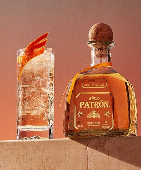 Patrón Añejo & Soda cocktail