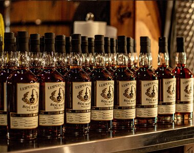 Row of Leiper's Fork bottles.
