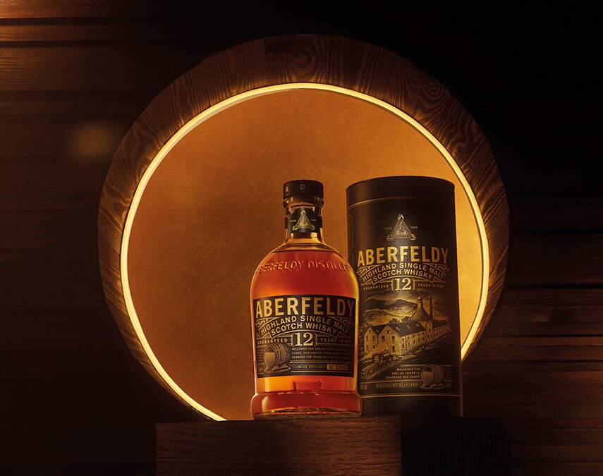 A bottle of Aberfeldy 12 Year Old.