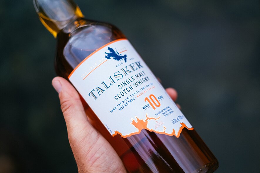 A bottle of Talisker 10 Year Old