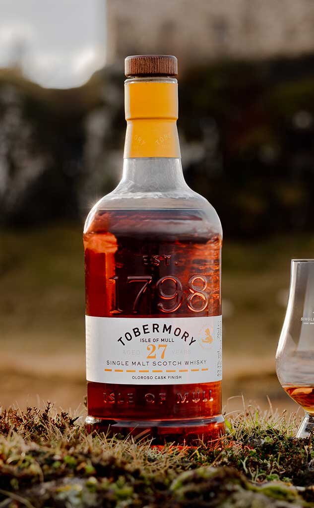 A bottle of Tobermory 27 Year Old Oloroso Cask Finish (The Waymarker).