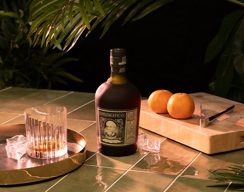 A bottle of Diplomático Reserva Exclusiva.