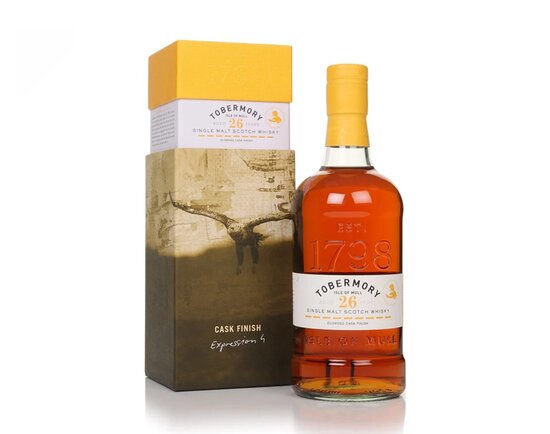 A bottle of Tobermory 26 Year Old Oloroso Sherry Cask Finish (White Tailed Eagle)