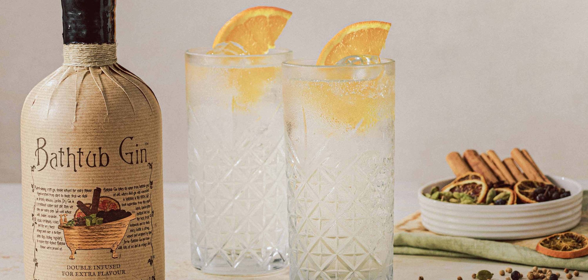 Bathtub Gin is an award winning craft gin, handcrafted from start to finish. Double Infused for extra flavour.