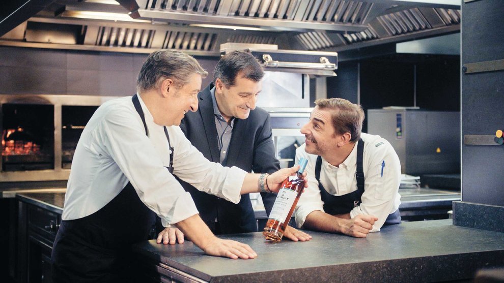 The Roca Brothers with Macallan whisky bottle