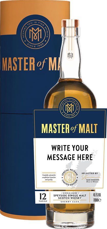 Personalised whisky - 12 Year Old Speyside Single Malt Scotch Whisky
