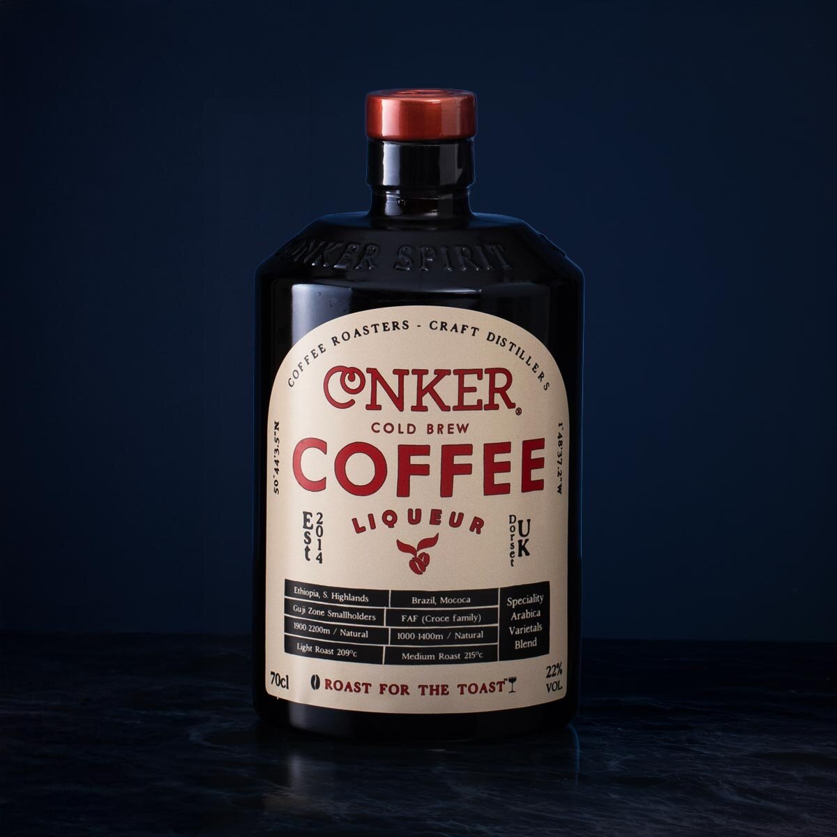 A bottle of Conker Spirit Cold Brew Coffee Liqueur