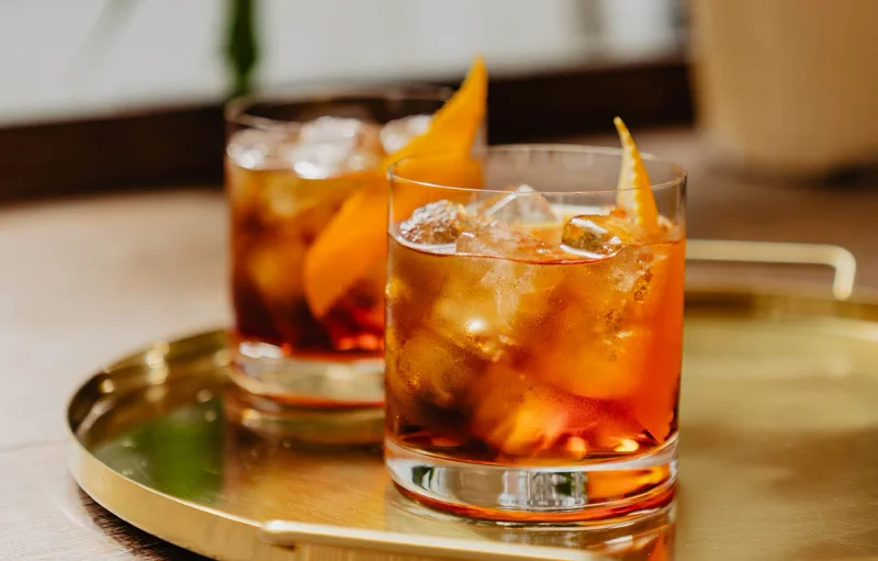 Pedro Ximénez old fashioned cocktail
