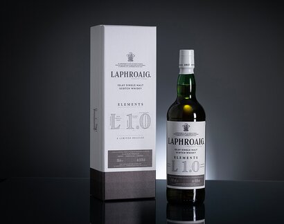 A bottle of Laphroaig Elements 1.0