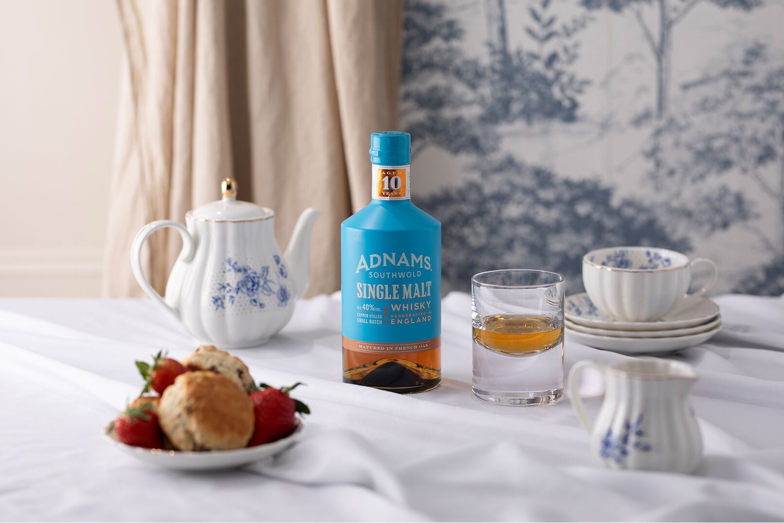 A bottle of English whisky, Adnams Single Malt Whisky