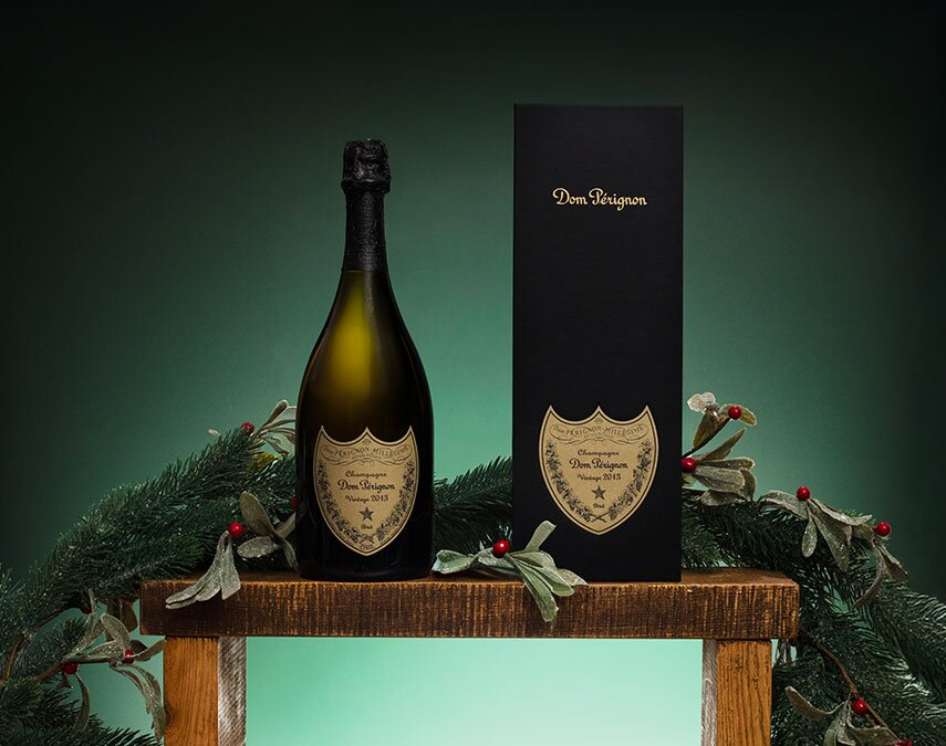 A bottle of Dom Pérignon 2013 with Gift Box